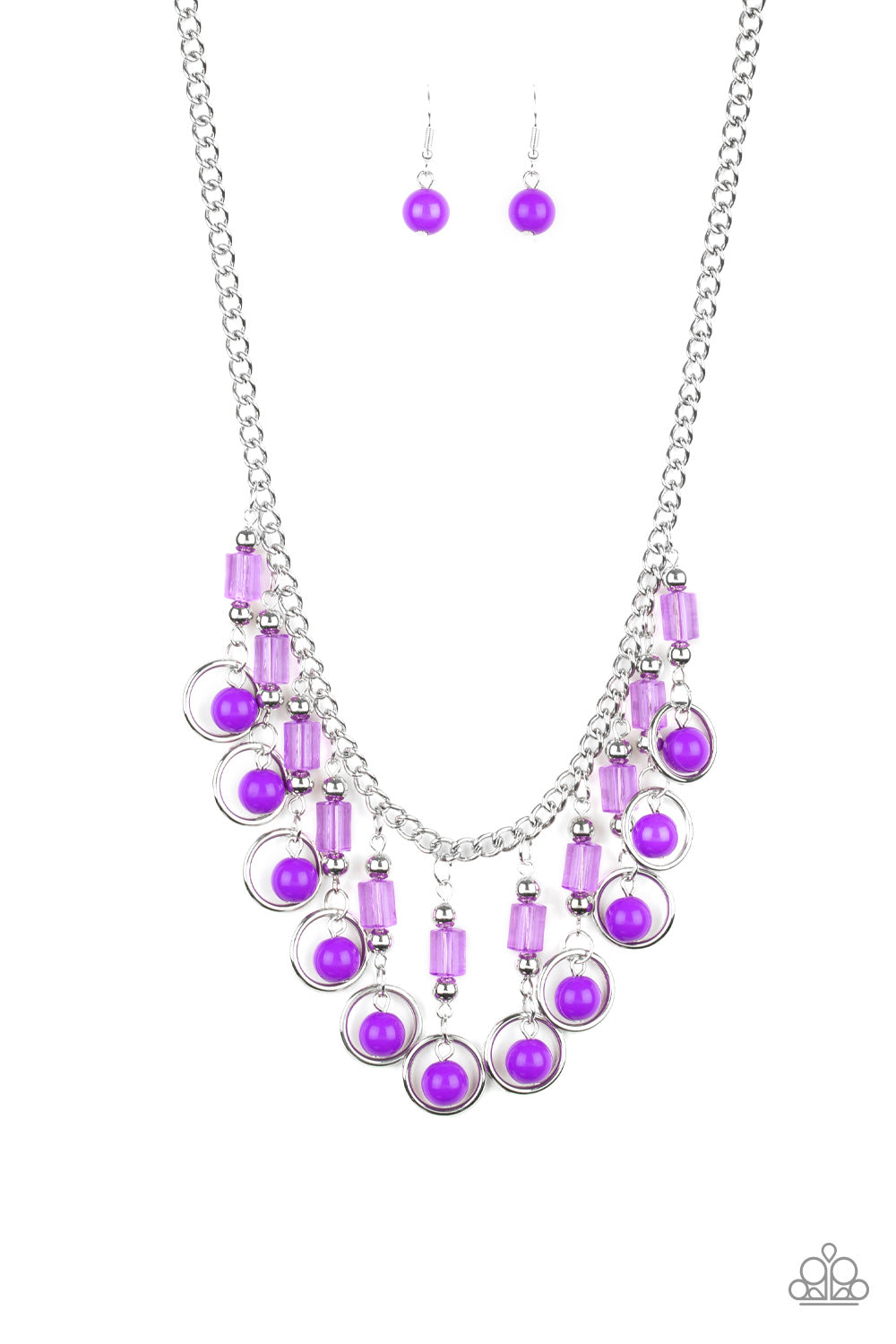 Paparazzi Cool Cascade - Purple Necklaze