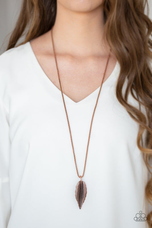 Paparazzi Feather Forager - Copper Necklace