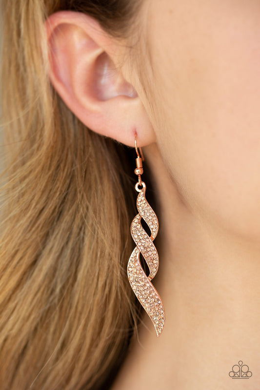 Paparazzi On Fire - Copper Earring