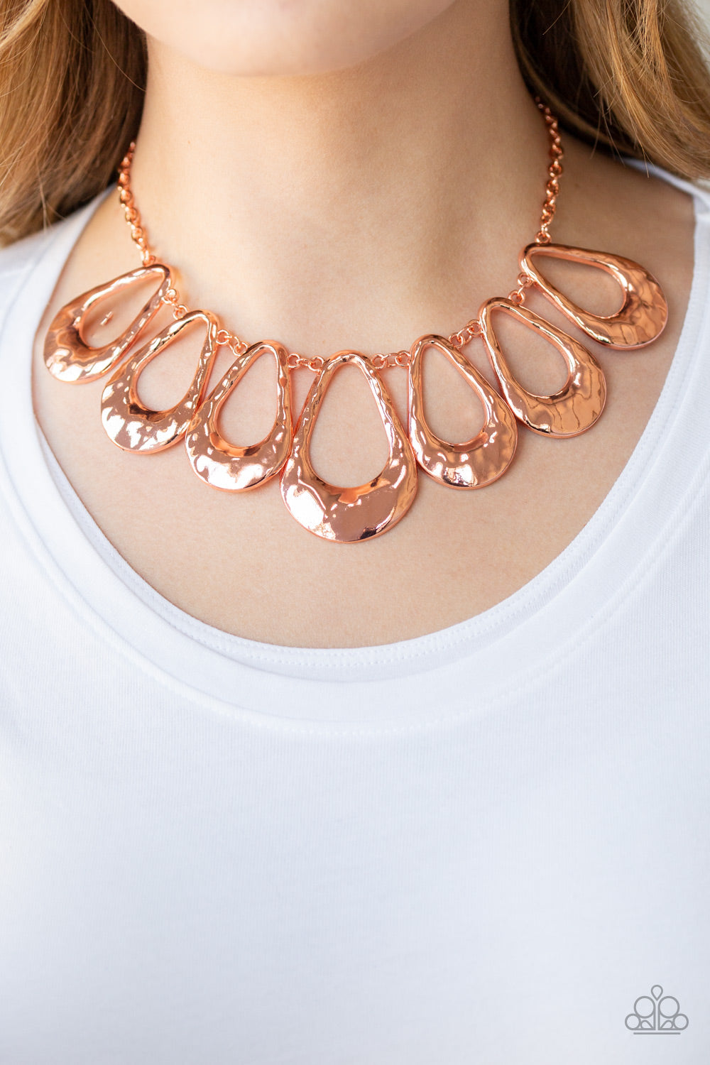 Paparazzi Teardrop Envy - Copper Necklace