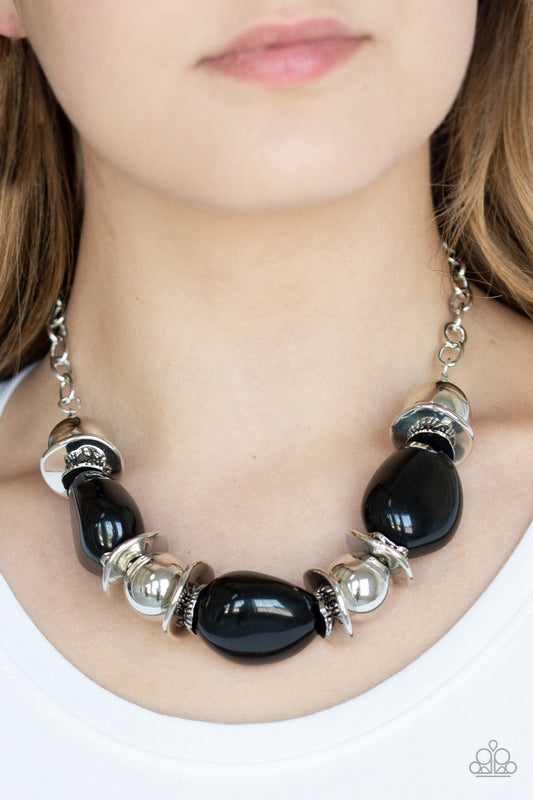 Paparazzi Vivid Vibes - Black Necklace