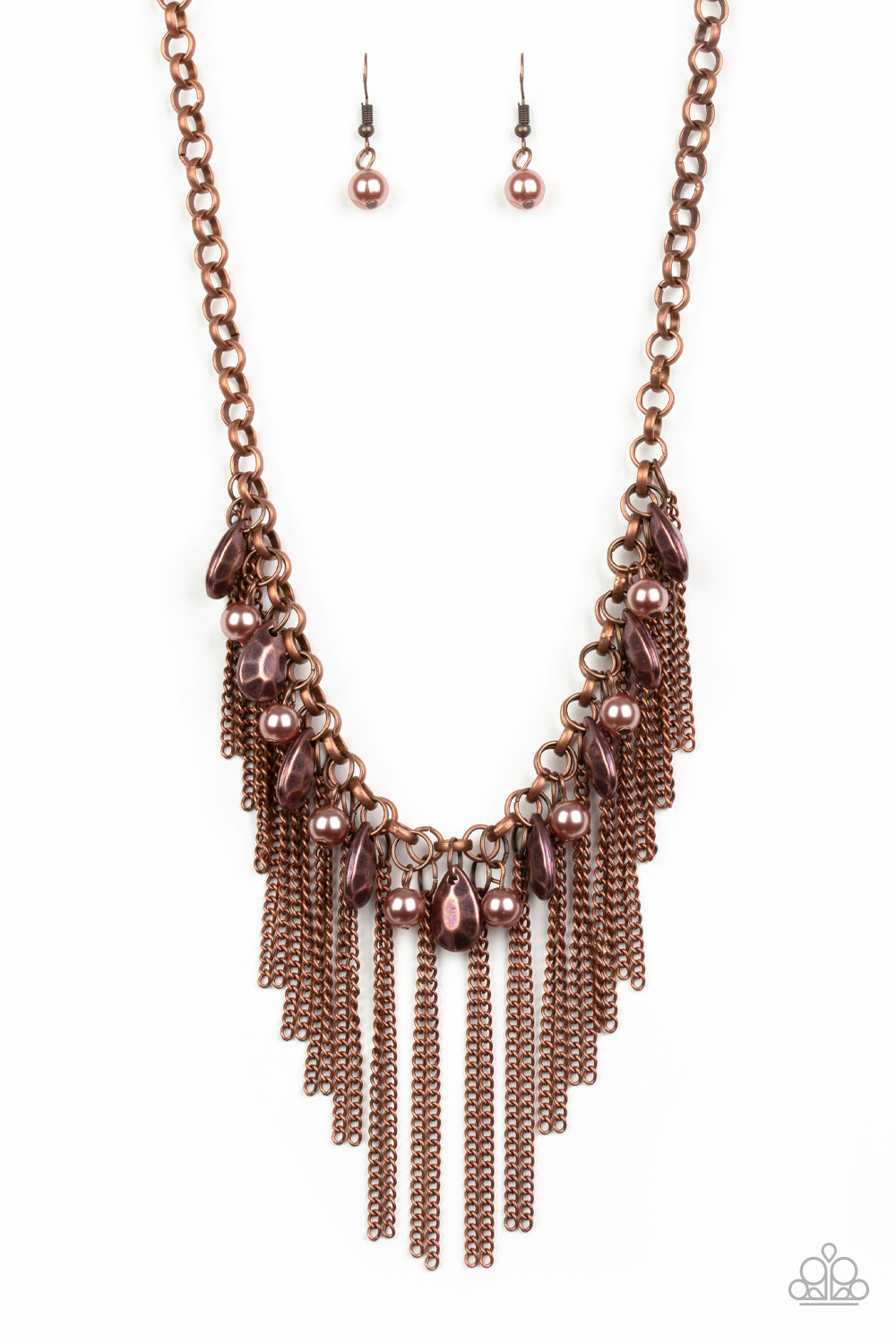 Paparazzi Industrial Intensity - Copper Necklace