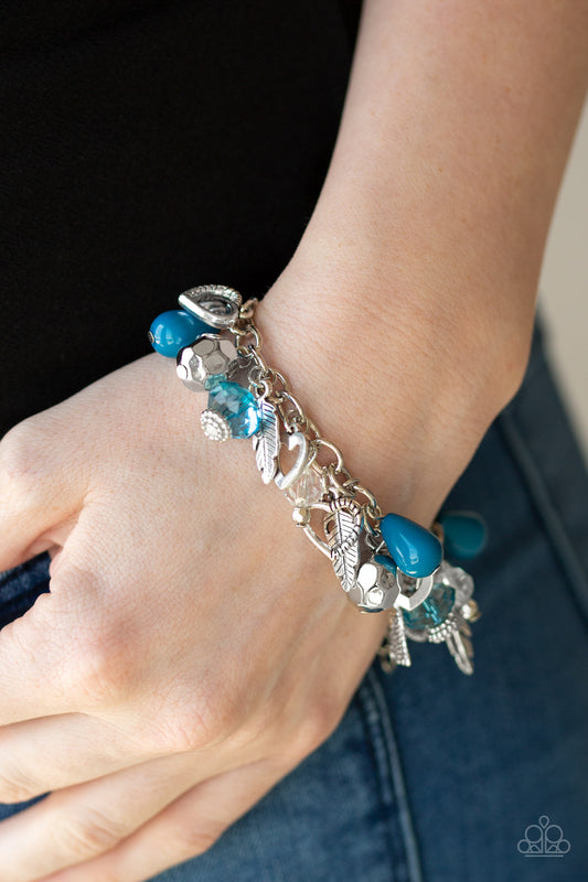 Paparazzi Charmingly Romantic - Blue Bracelet