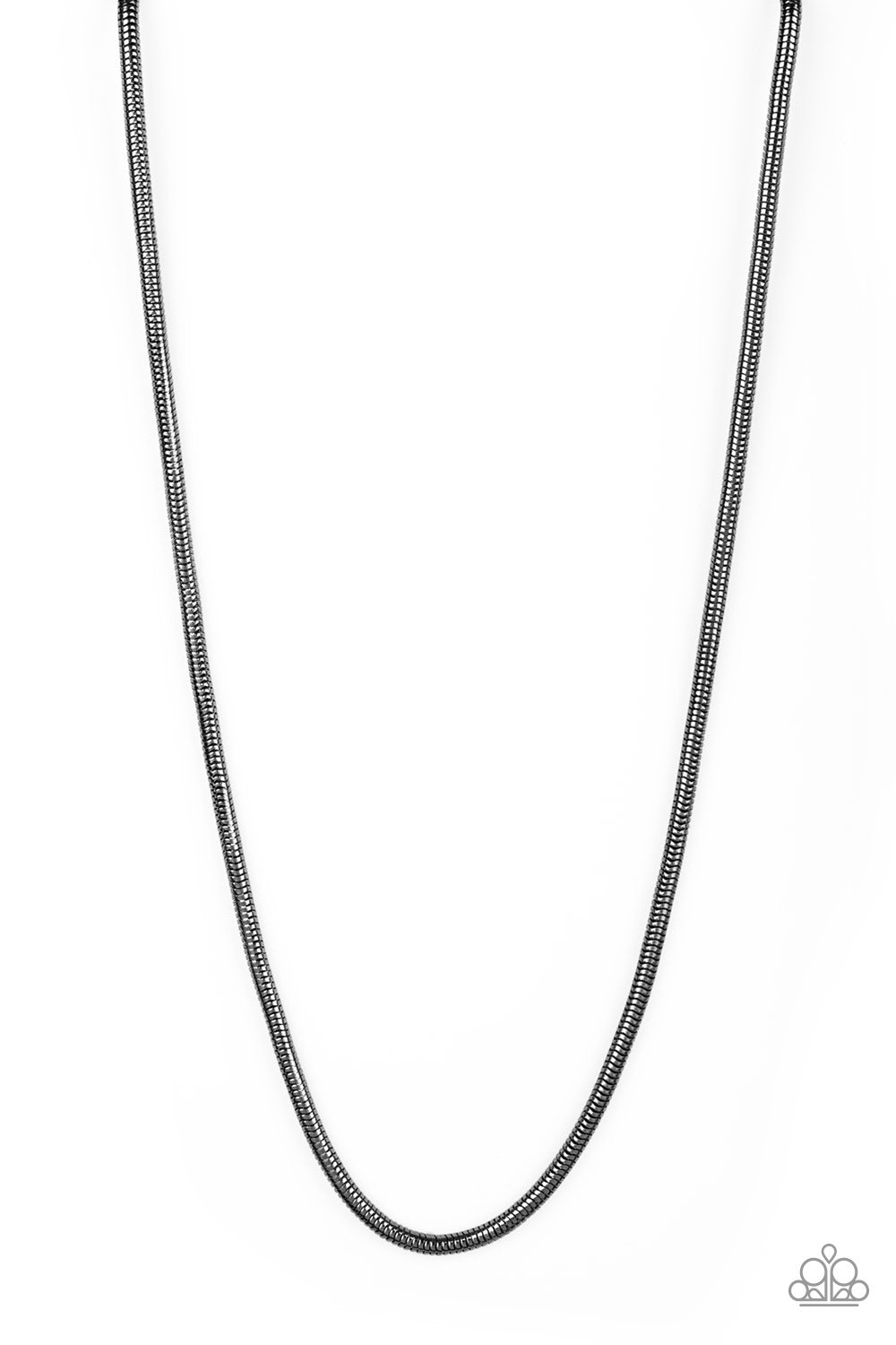 Paparazzi Victory Lap - Black Mens Necklace