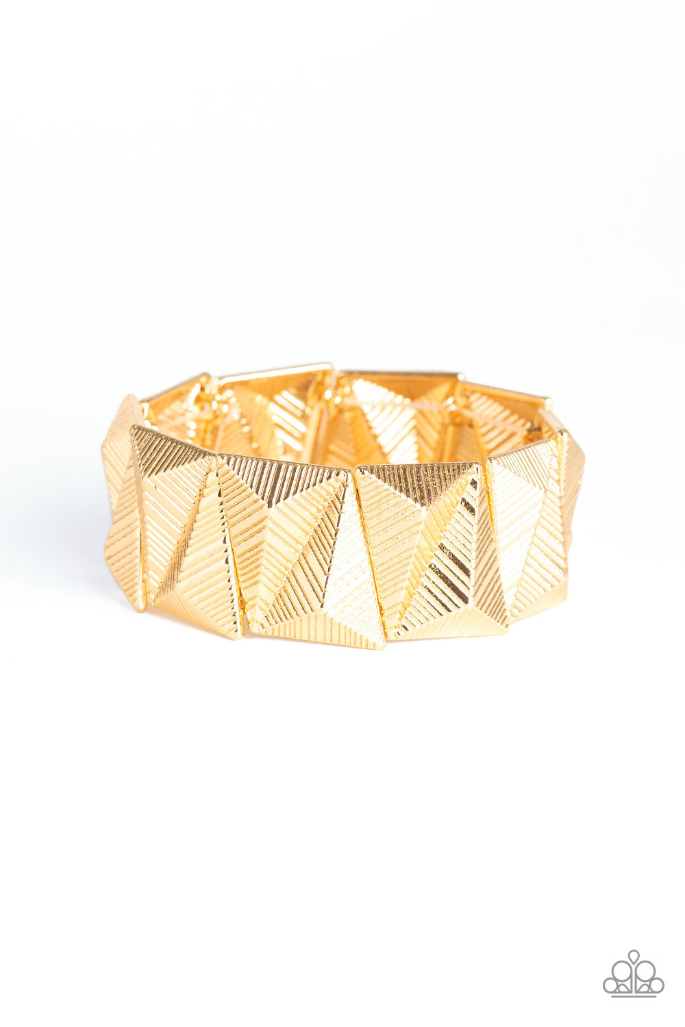 Paparazzi Metallic Geode - Gold Bracelet