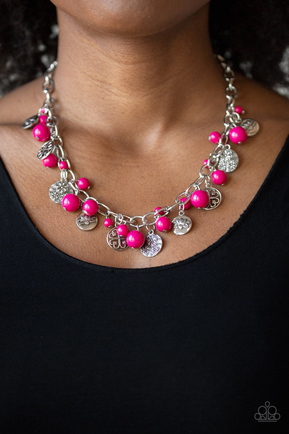 Paparazzi Guru Garden - Pink Necklace