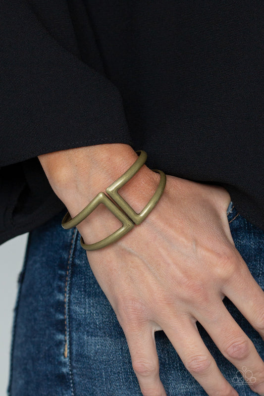 Paparazzi Geo Glam - Brass Bracelet