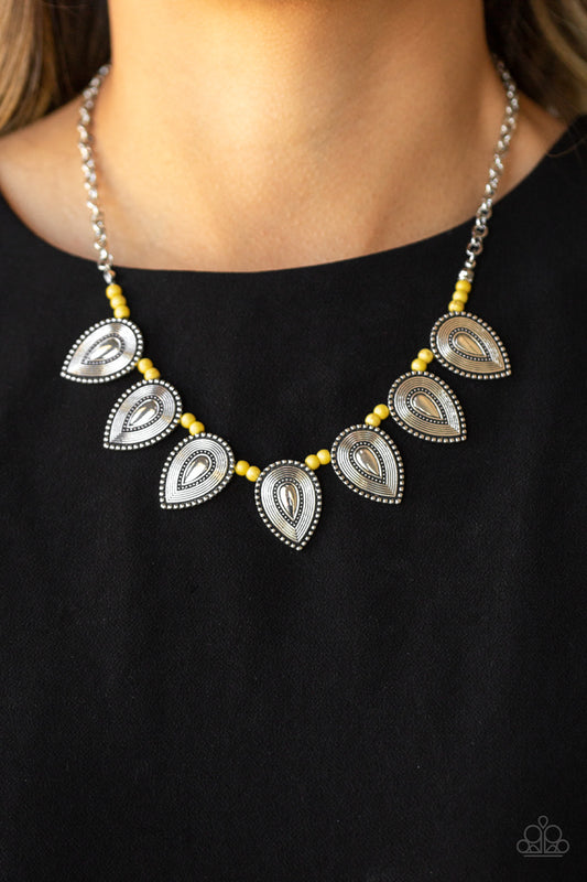 Paparazzi Terra Trailblazer - Yellow Necklace