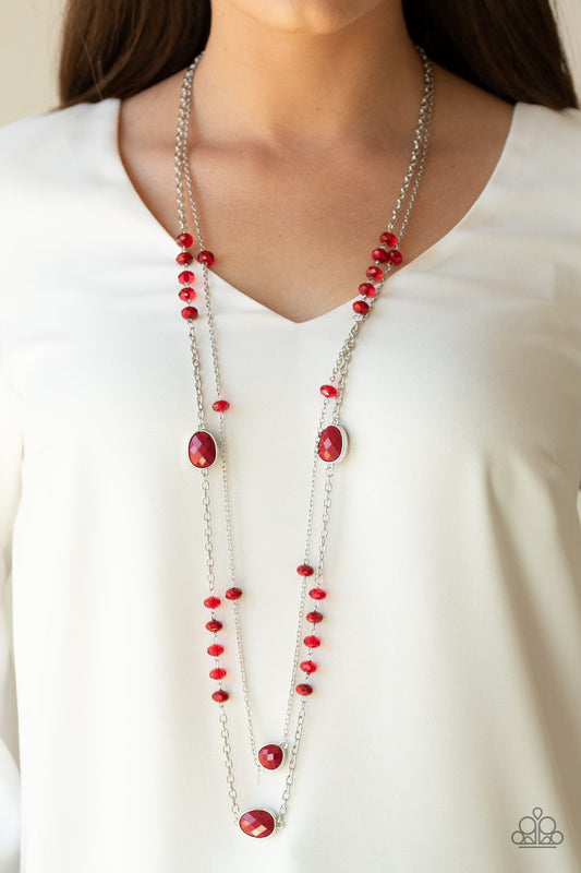 Paparazzi Dazzle The Crowd - Red Necklace