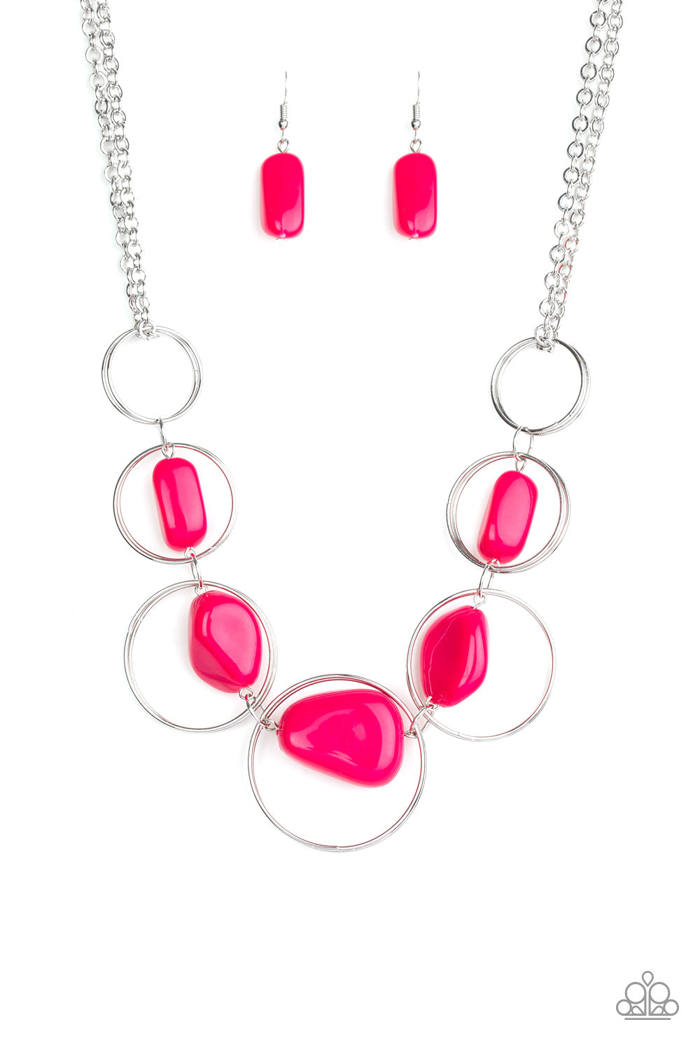 Paparazzi Travel Log - Pink Necklace