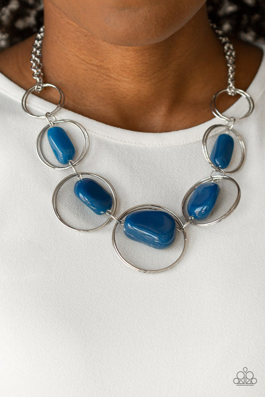 Paparazzi Travel Log - Blue Necklace