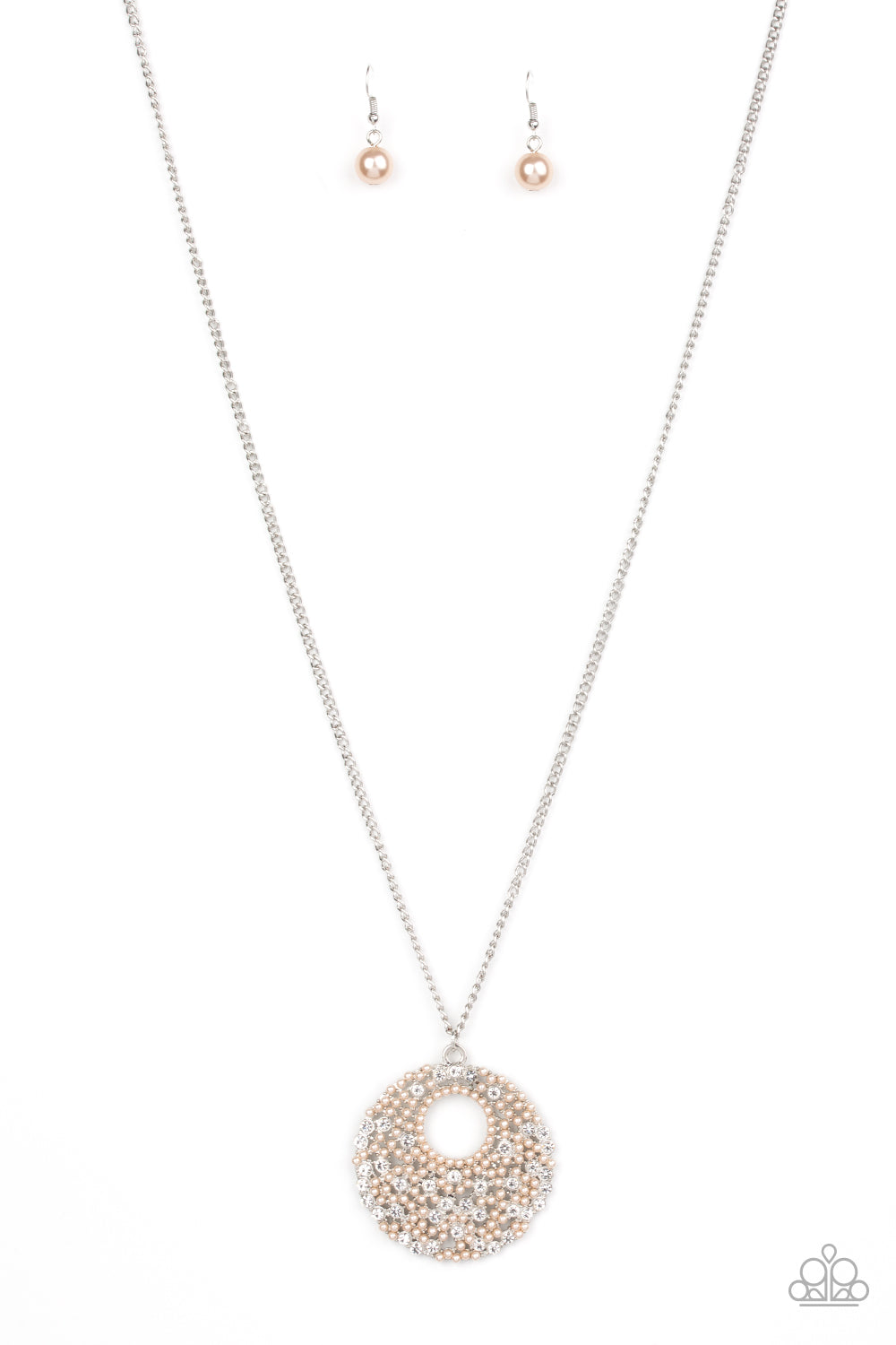 Paparazzi Pearl Panache - Brown Necklace