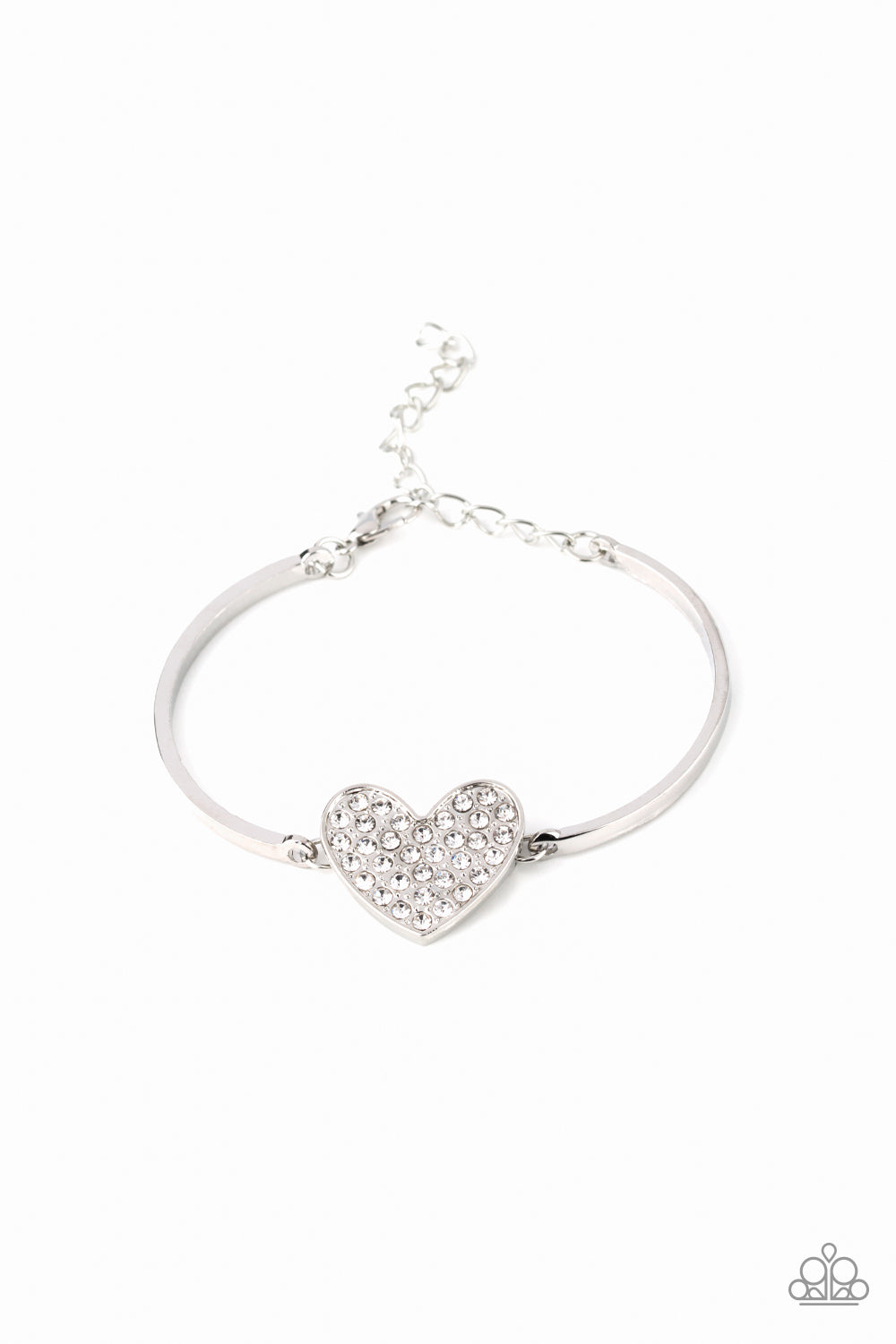 Paparazzi Heart-Stopping Shimmer - White Bracelet