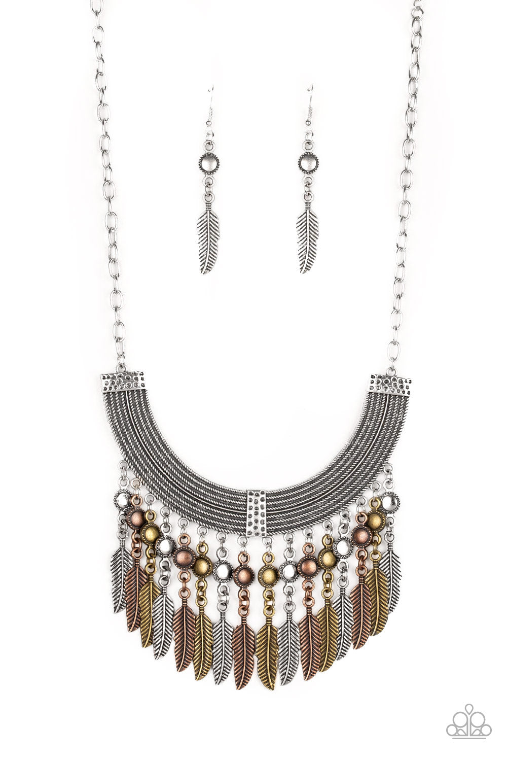 Paparazzi Fierce in Feathers - Multi Necklace