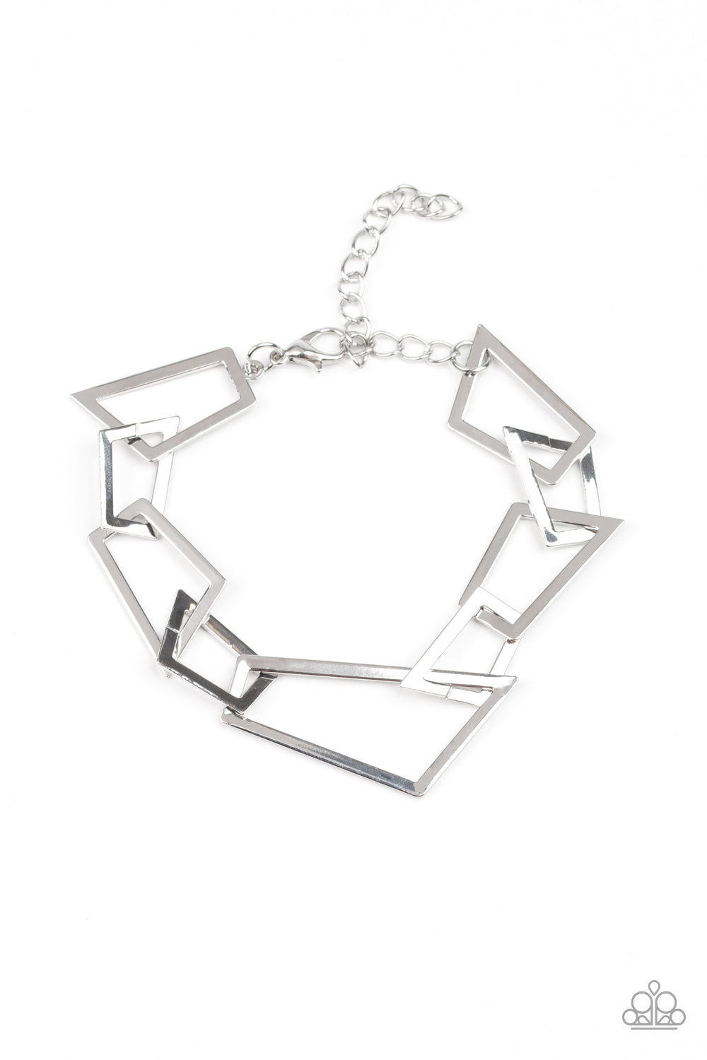 Paparazzi Shattered Shine - Silver Bracelet