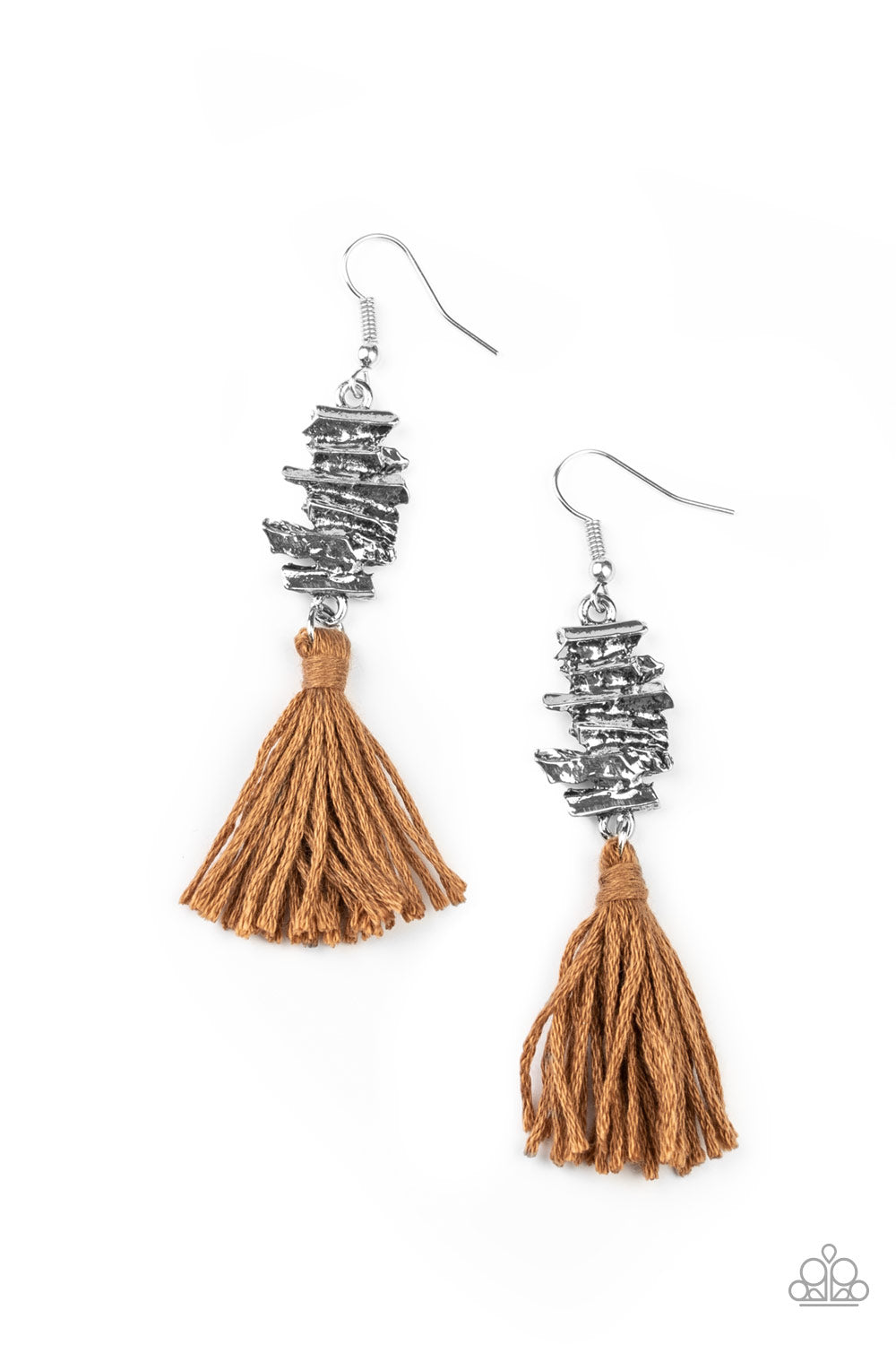 Paparazzi Tiki Tassel - Brown Earring