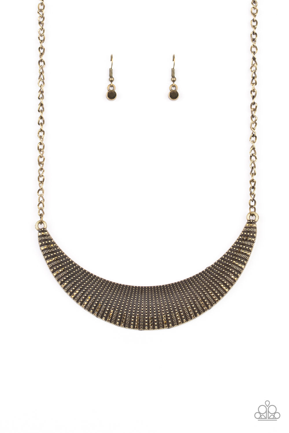 Paparazzi Modern Day Moonshine - Brass Necklace