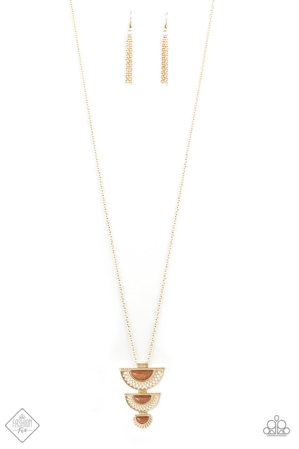 Paparazzi Serene Sheen - Gold Necklace