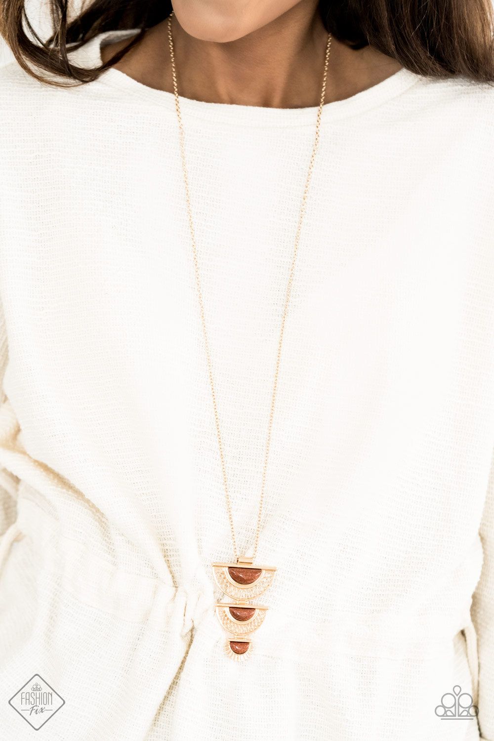 Paparazzi Serene Sheen - Gold Necklace