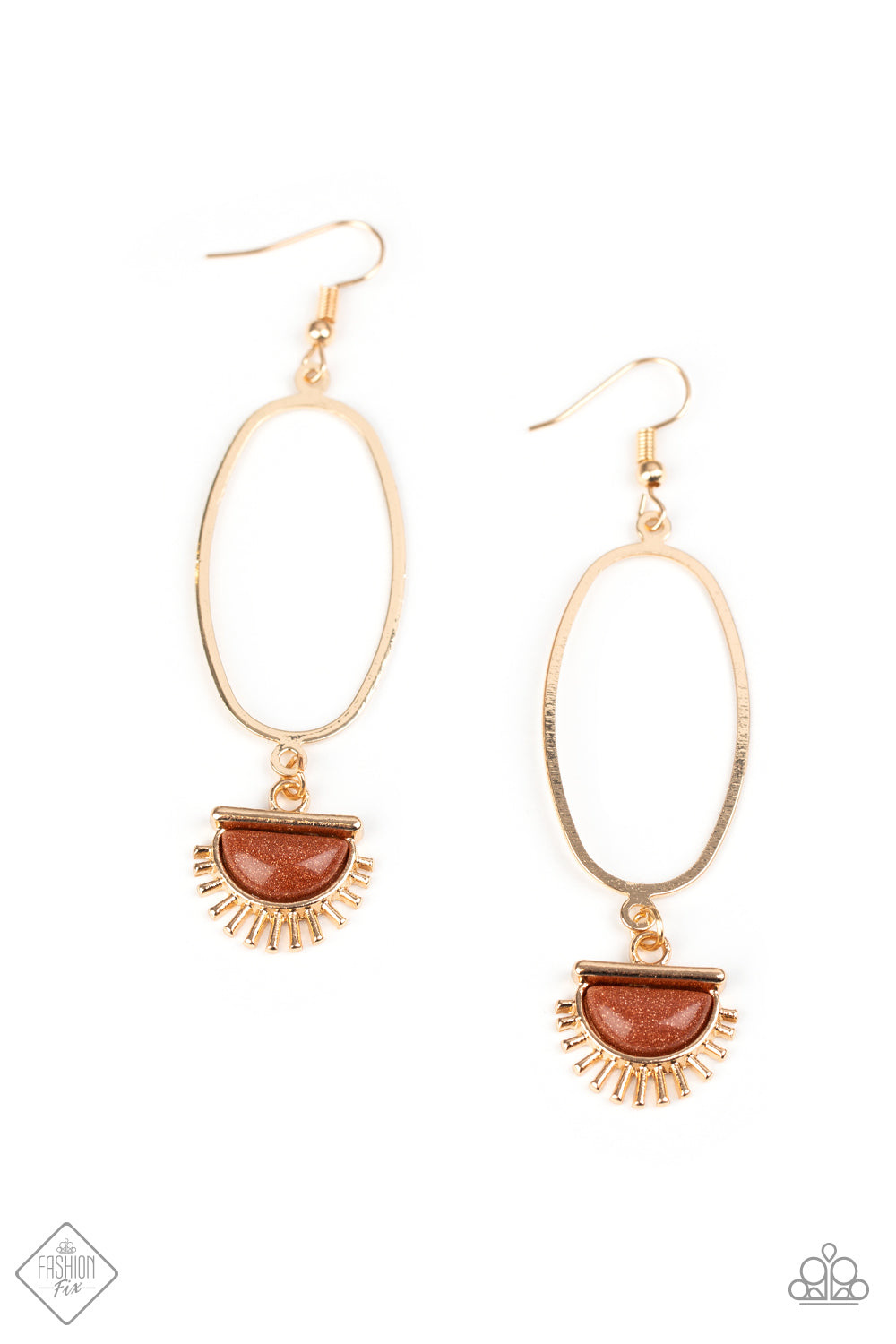 Paparazzi SOL Purpose - Gold Earrings