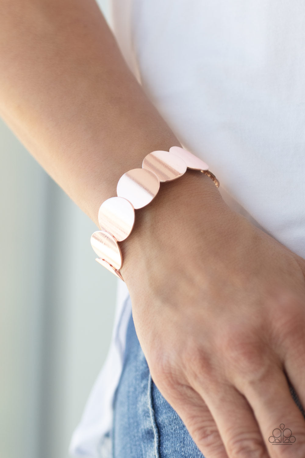 Paparazzi Industrial Influencer - Rose Gold Bracelet