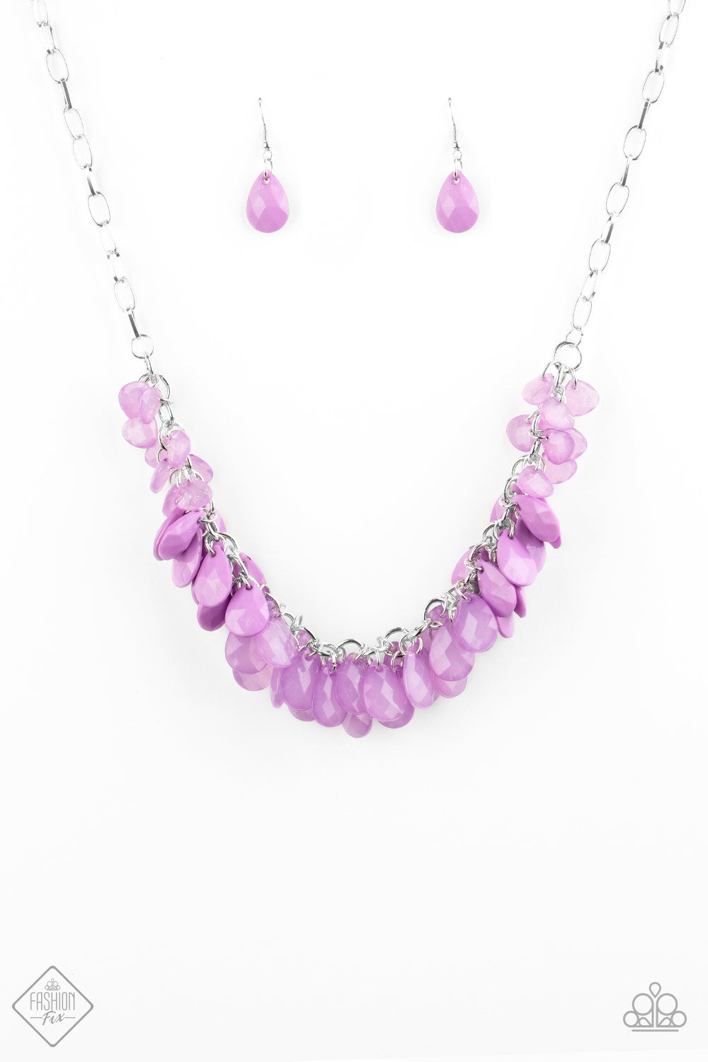 Paparazzi Colorfully Clustered - Purple Necklace