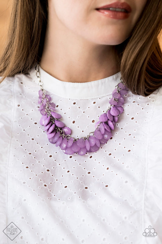 Paparazzi Colorfully Clustered - Purple Necklace