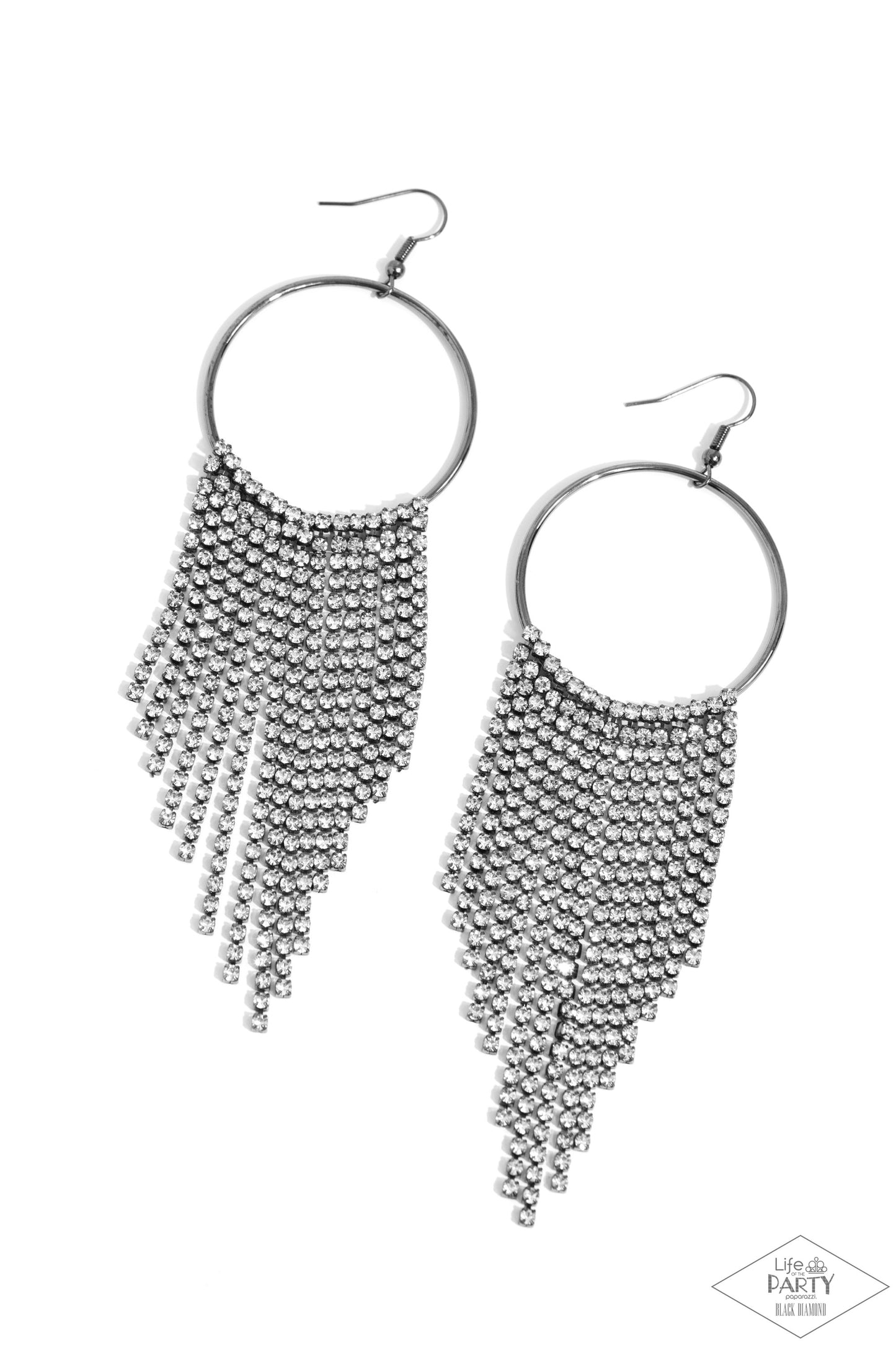 Paparazzi Streamlined Shimmer - Black Earrings