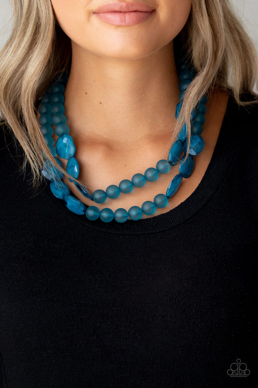 Paparazzi Arctic Art Blue Necklace