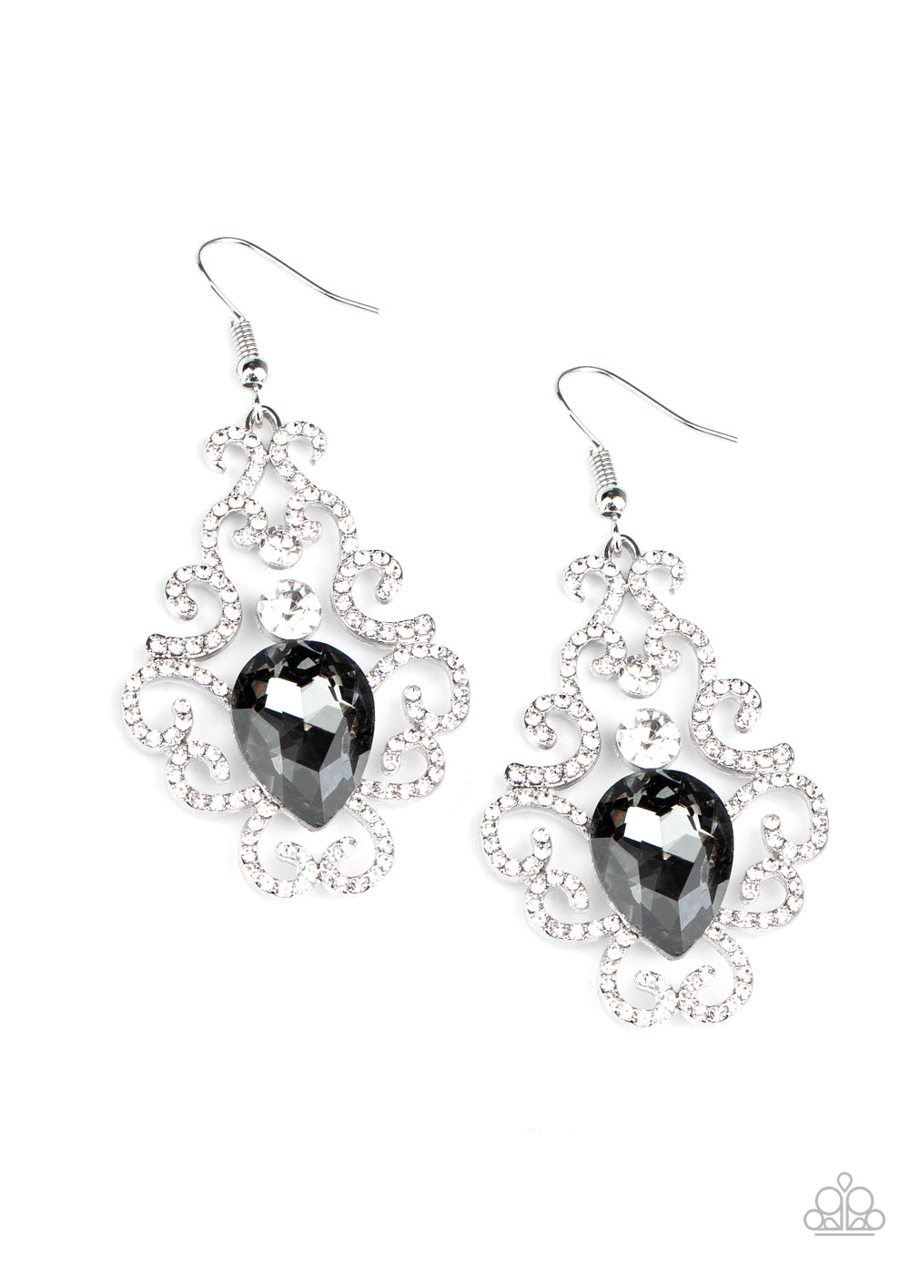 Paparazzi Happily Ever AFTERGLOW - Silver Earring