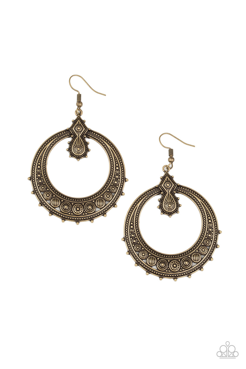 Paparazzi Solar Orbit - Brass Earring