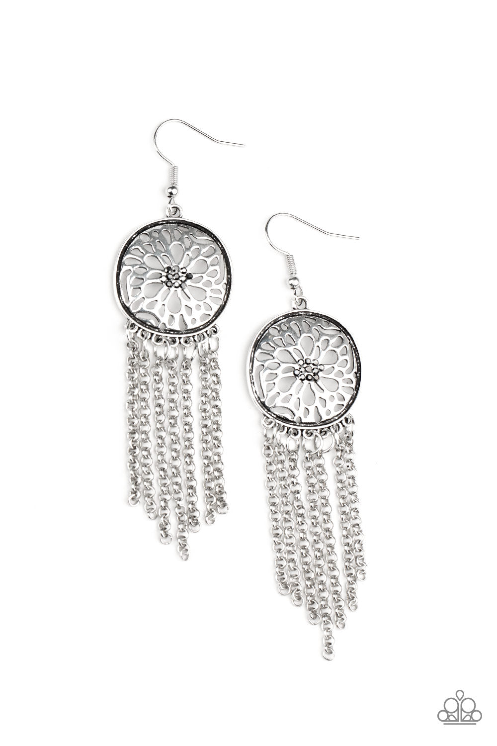 Paparazzi Blissfully Botanical - Silver Earring