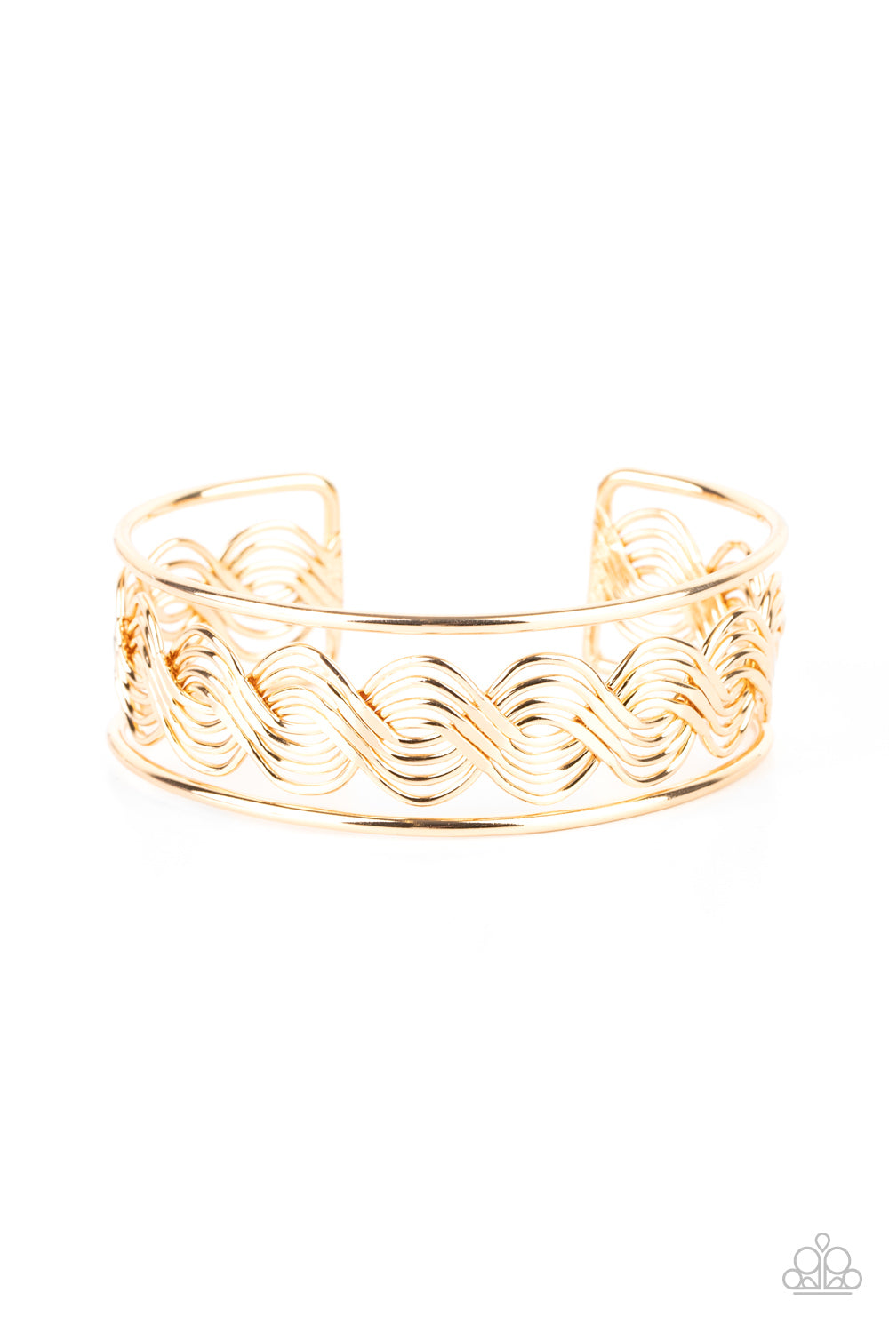 Paparazzi WEAVE An Impression - Gold Cuff Bracelets