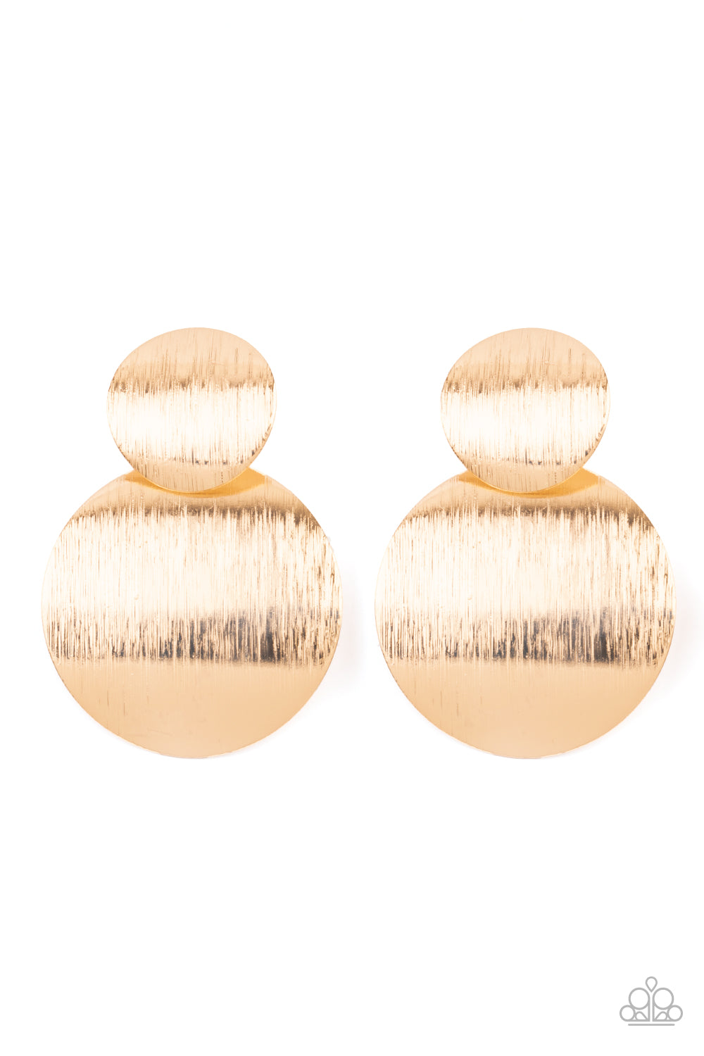 Paparazzi Here Today, GONG Tomorrow - Gold Earrings