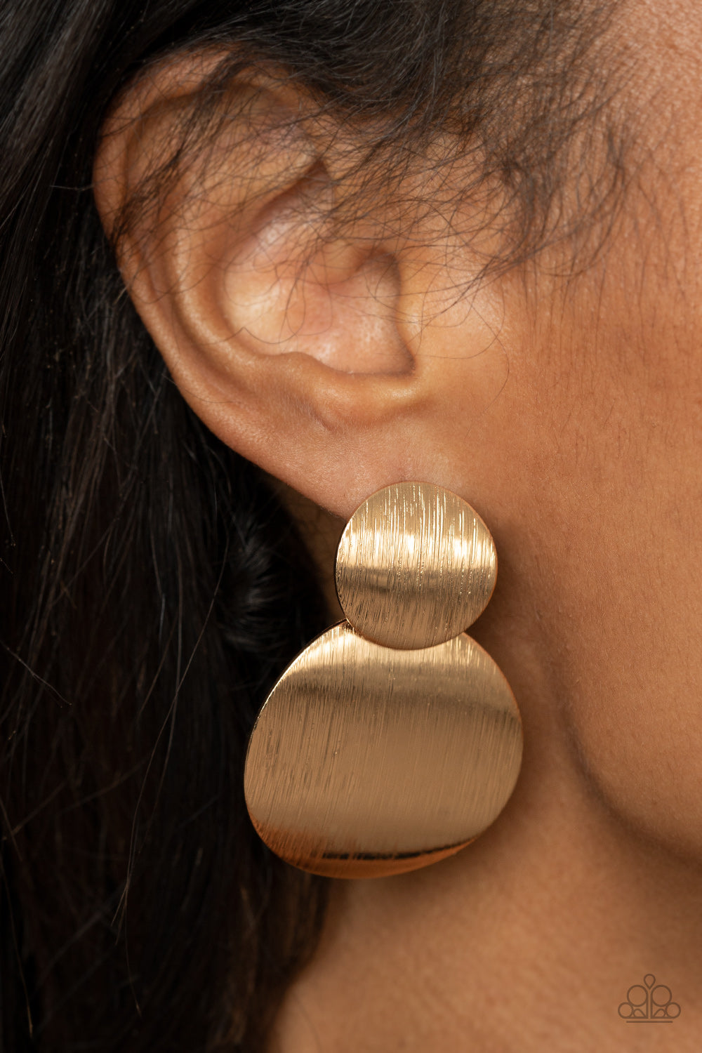 Paparazzi Here Today, GONG Tomorrow - Gold Earrings