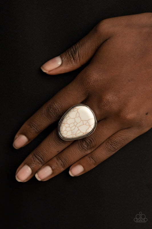 Paparazzi Marble Mecca - White Ring