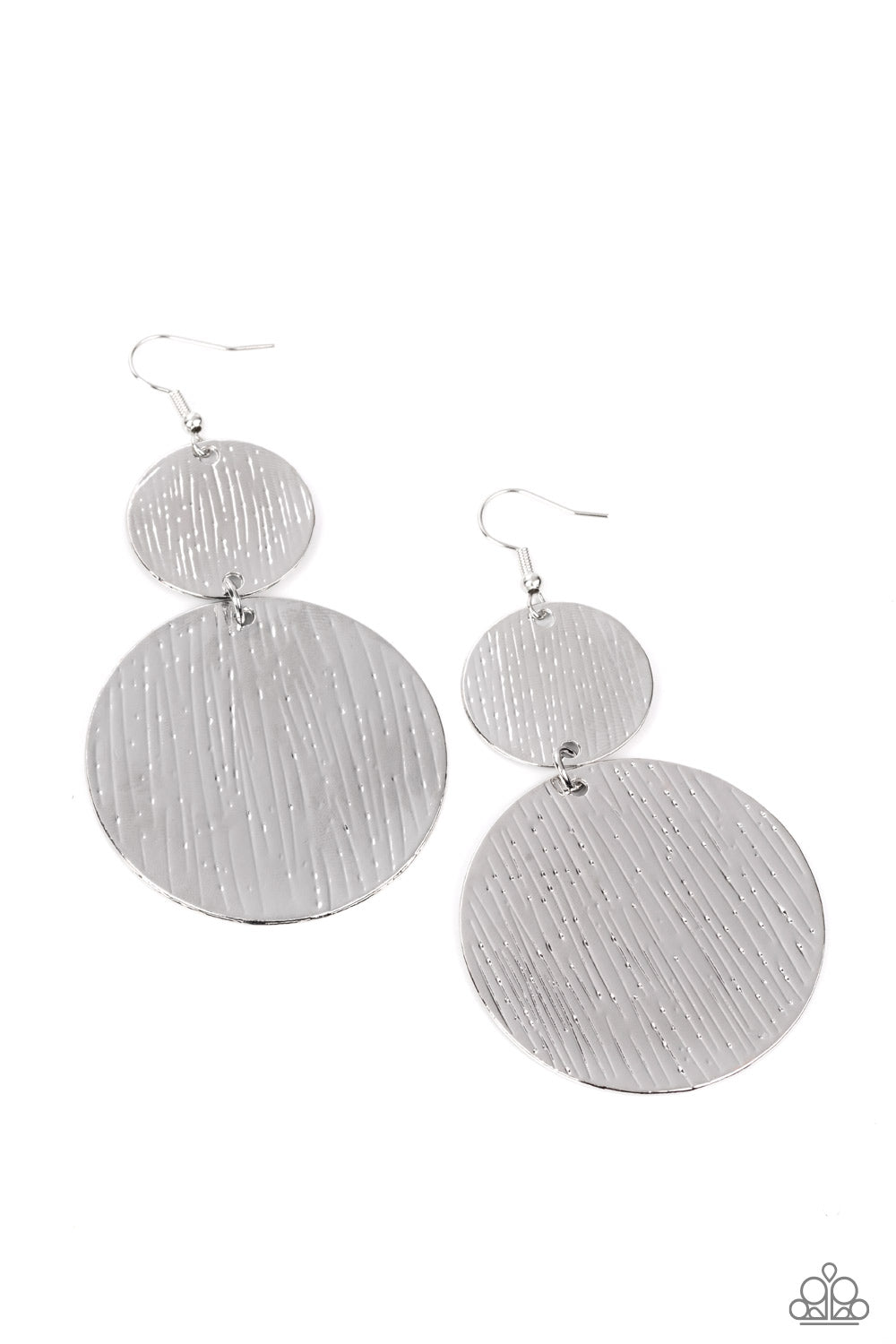 Paparazzi Status CYMBAL - Silver Earring