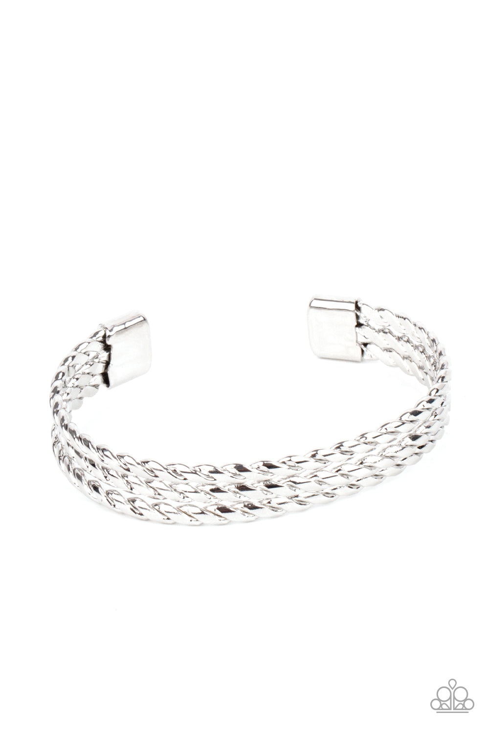 Paparazzi Line of Scrimmage - Silver Bracelet