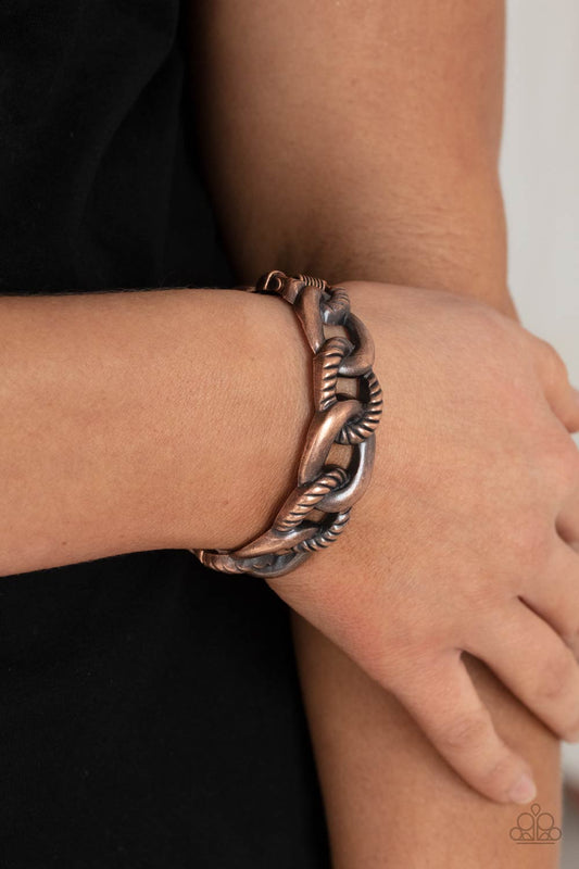 Paparazzi Bold Move - Copper Bracelet