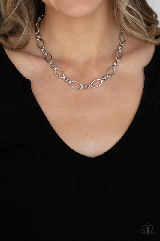 Paparazzi Defined Drama - Silver Necklace