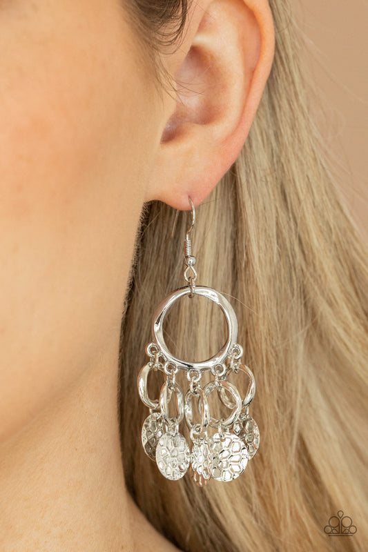 Paparazzi Partners in CHIME - Silver Earring