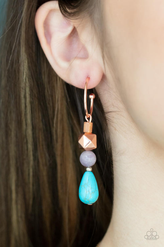 Paparazzi Boulevard Stroll - Copper Earring