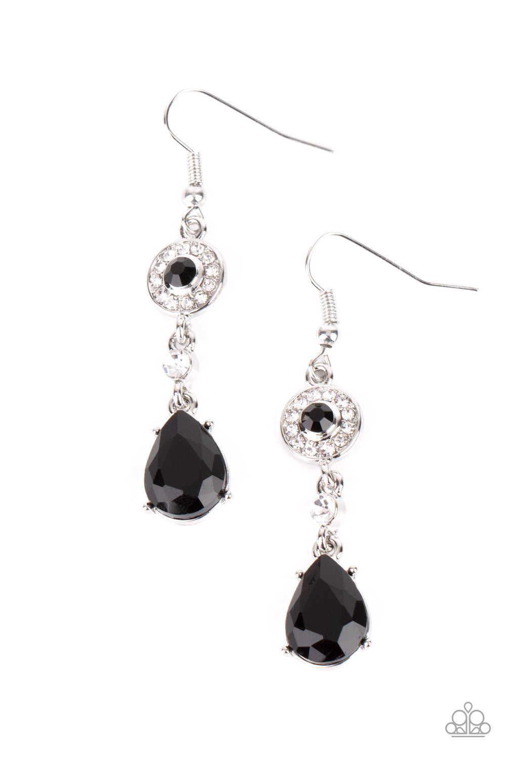 Paparazzi Graceful Glimmer - Black Earring