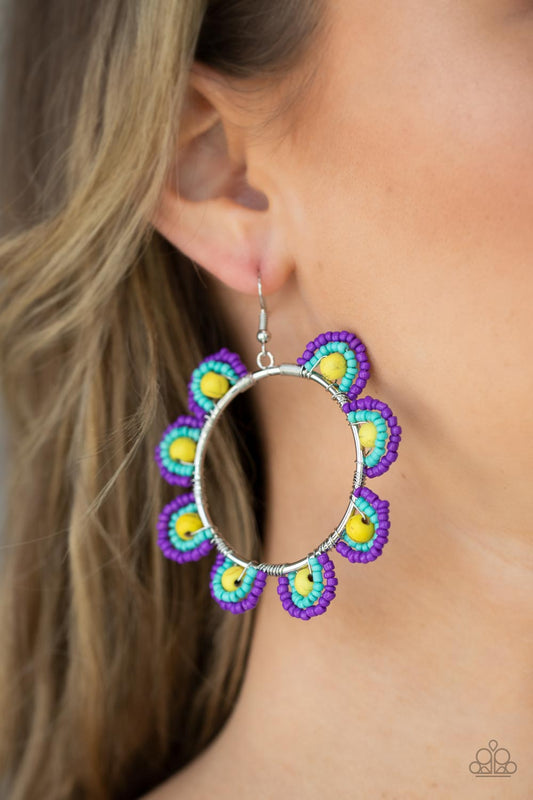 Paparazzi Groovy Gardens - Yellow Earring