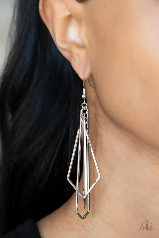 Pararazzi Shape Shifting Shimmer - Silver Earring