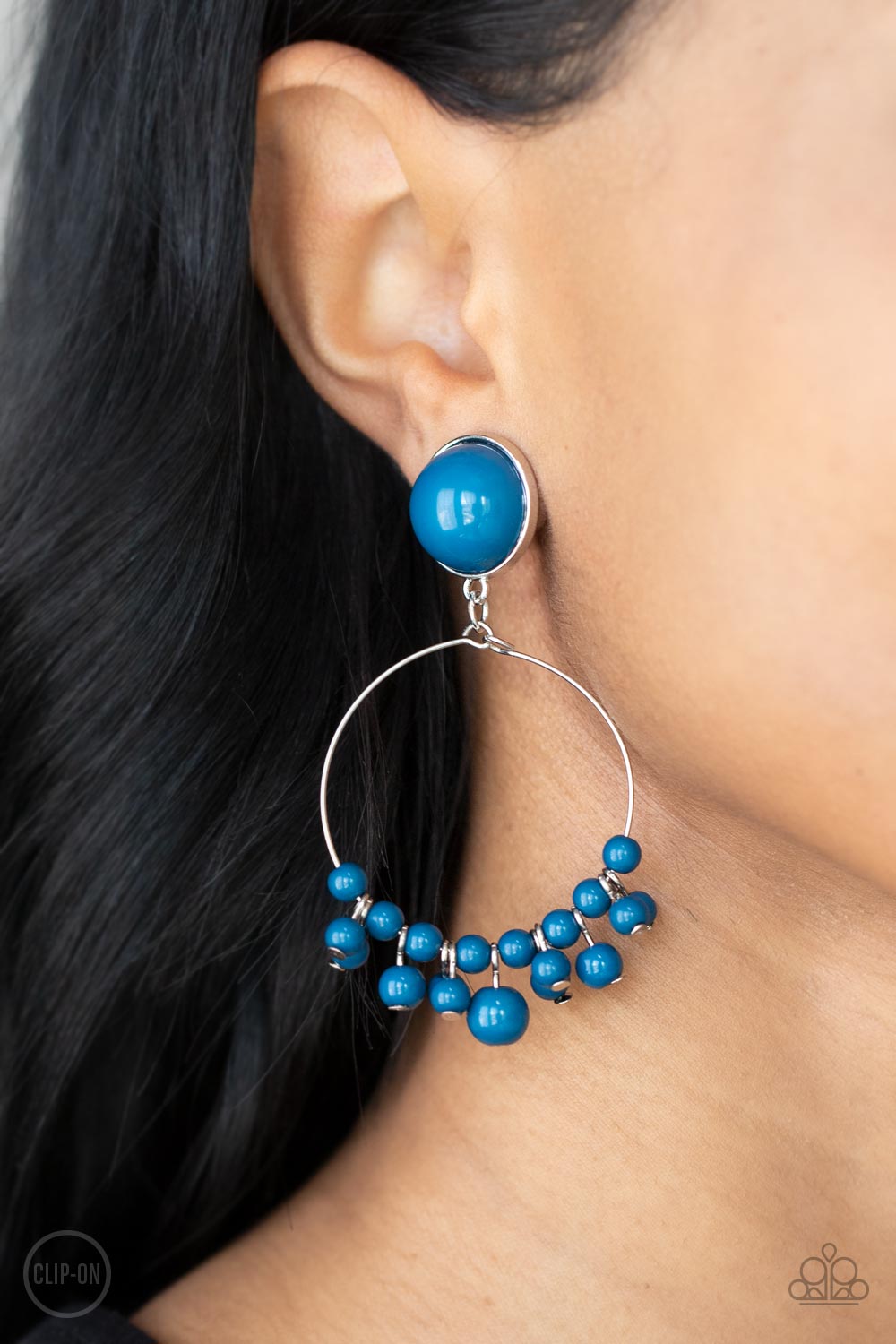 Paparazzi Cabaret Charm - Blue Earring