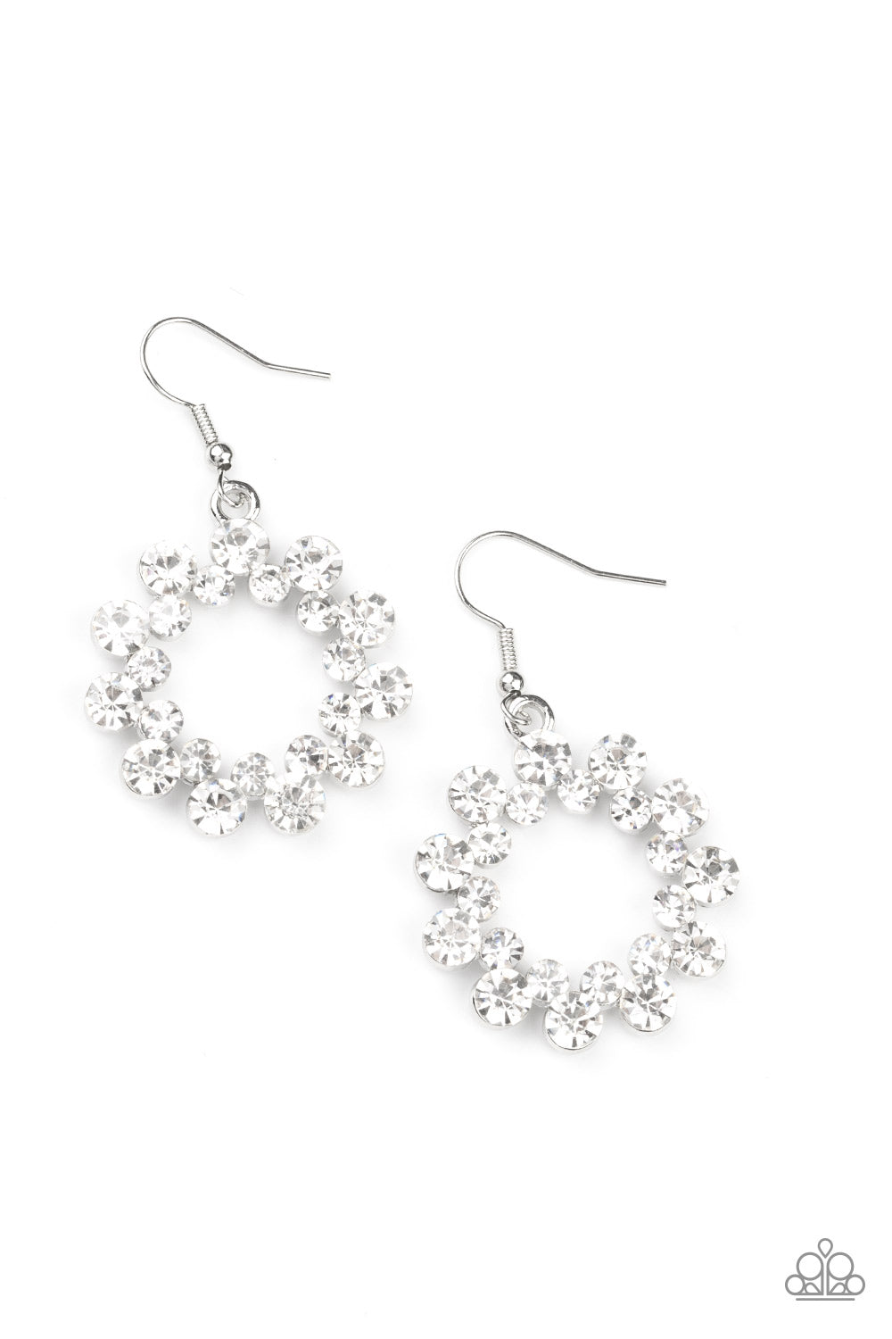 Paparazzi Champagne Bubbles - White Earring