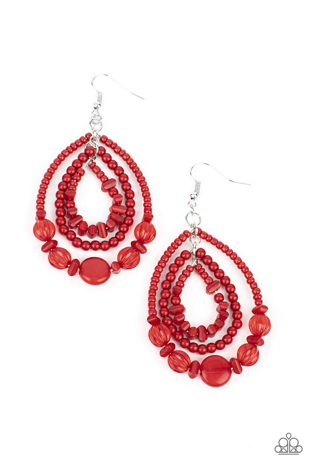 Paparazzi Prana Party - Red Earring