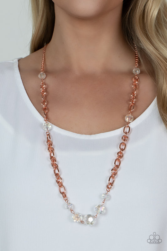 Paparazzi Prismatic Pick-Me-Up - Copper Necklace