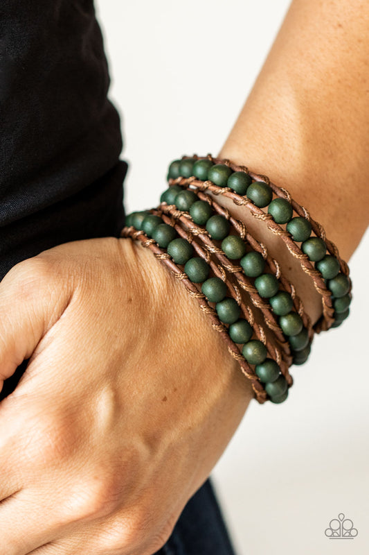 Paparazzi Pine Paradise - Green Bracelet